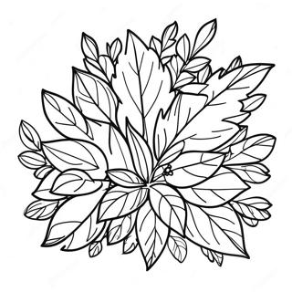 Colorful Herb Leaves Coloring Page 27874-22500