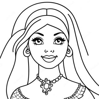 Halloween Barbie Coloring Page 27893-22507