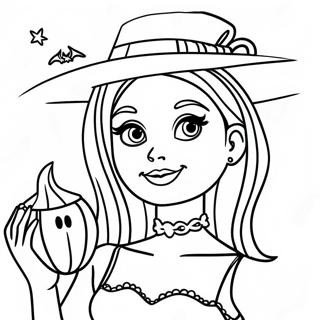 Halloween Barbie Coloring Page 27893-22508