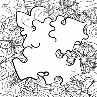 Colorful Autism Puzzle Pieces Coloring Page 2792-2335