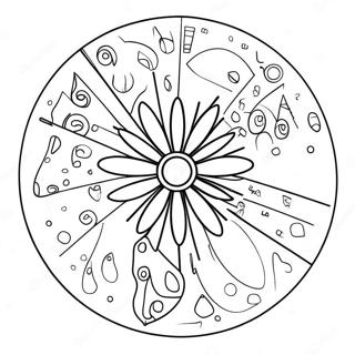 Colorful Spin Wheel Coloring Page 27954-22559