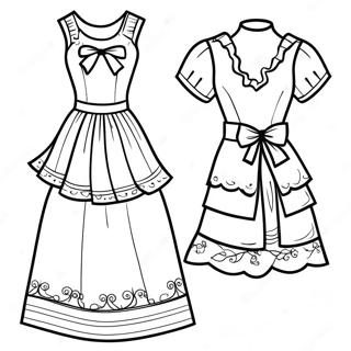 Paper Doll Dress Up Coloring Pages