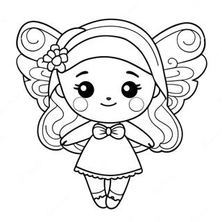 Cute Paper Doll With Fairy Wings Coloring Page 27994-22590