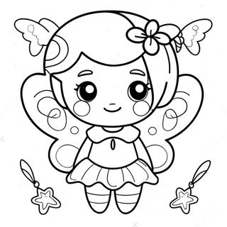 Cute Paper Doll With Fairy Wings Coloring Page 27994-22591