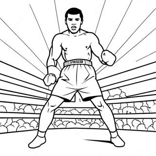 Muhammad Ali In The Ring Coloring Page 28004-22597