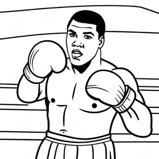 Muhammad Ali In The Ring Coloring Page 28004-22598