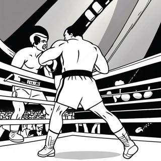 Muhammad Ali In The Ring Coloring Page 28004-22599