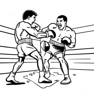 Muhammad Ali In The Ring Coloring Page 28004-22600