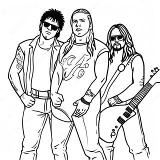 Metallica Band Members Coloring Page 28024-22617