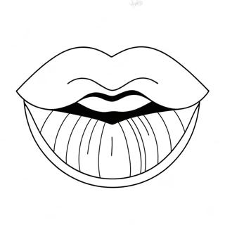 Cute Cartoon Lips Coloring Page 28044-22636