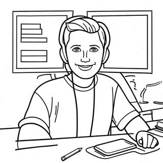 Youtuber Coloring Pages