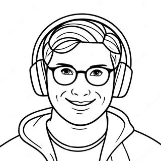 Youtuber Coloring Page 28053-22630