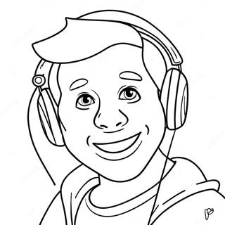 Funny Youtuber In Action Coloring Page 28054-22641