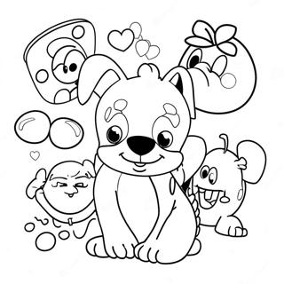 Popular Cartoon Characters Coloring Page 28064-22646