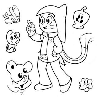 Popular Cartoon Characters Coloring Page 28064-22648