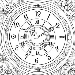 Clock Coloring Pages