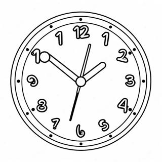 Cute Cartoon Clock Coloring Page 28084-22664