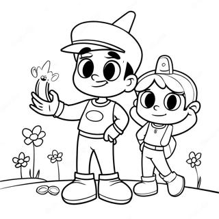 Timmy Turner With Fairy Godparents Coloring Page 28114-22688