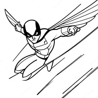 Dynamic Nightwing In Flight Coloring Page 28134-22706