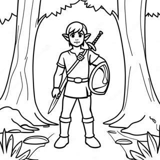 Link In Majestic Forest Coloring Page 28144-22709