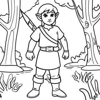 Link In Majestic Forest Coloring Page 28144-22710