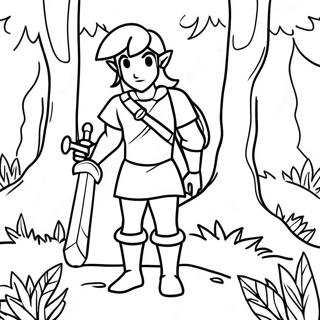 Link In Majestic Forest Coloring Page 28144-22711