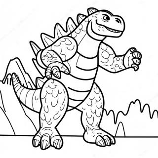 Among Us Godzilla Coloring Pages