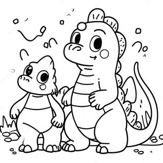 Cute Among Us Godzilla With Friends Coloring Page 28164-22726