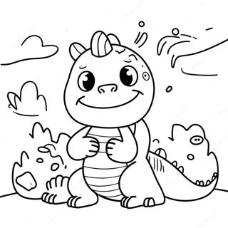 Cute Among Us Godzilla With Friends Coloring Page 28164-22728