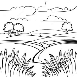 Kentucky Bluegrass Landscape Coloring Page 28193-22747