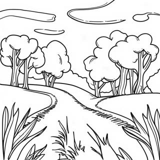 Kentucky Bluegrass Landscape Coloring Page 28193-22748