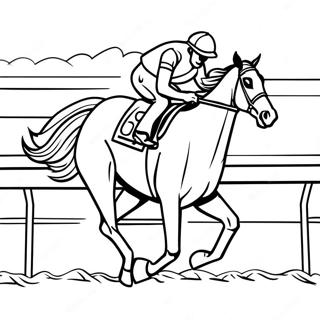 Kentucky Derby Horse Racing Coloring Page 28194-22749