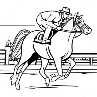 Kentucky Derby Horse Racing Coloring Page 28194-22750