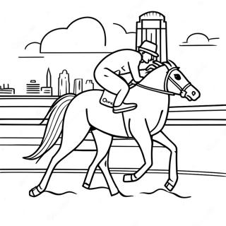 Kentucky Derby Horse Racing Coloring Page 28194-22751