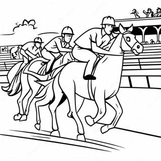 Kentucky Derby Horse Racing Coloring Page 28194-22752