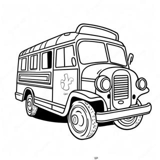 Colorful Jeepney In The Philippines Coloring Page 28214-22768