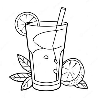 Refreshing Lemonade Glass Coloring Page 2822-2357