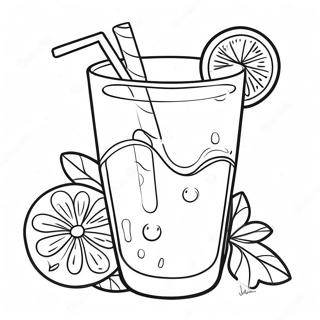 Refreshing Lemonade Glass Coloring Page 2822-2358