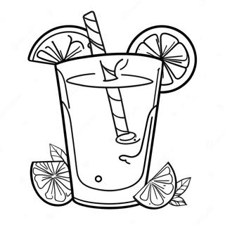 Refreshing Lemonade Glass Coloring Page 2822-2359