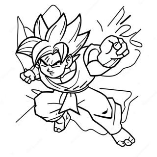 Goku Super Saiyan 4 In Action Coloring Page 28234-22780