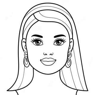 Barbie Head Coloring Pages