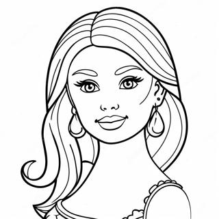 Barbie Head Coloring Page 28253-22794