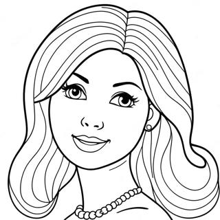 Barbie Head Coloring Page 28253-22795