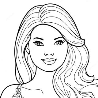 Barbie Head Coloring Page 28253-22796