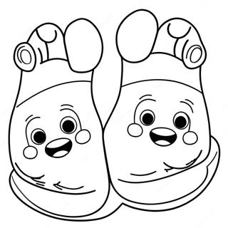 Cute Cartoon Feet Coloring Page 28264-22806