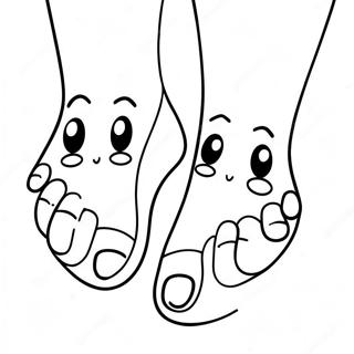 Cute Cartoon Feet Coloring Page 28264-22807