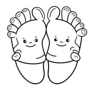 Cute Cartoon Feet Coloring Page 28264-22808