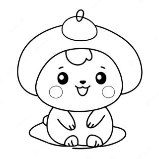 Pompompurin With Adorable Hat Coloring Page 282-239