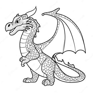 Fire Breathing Dragon Coloring Page 2831-2362