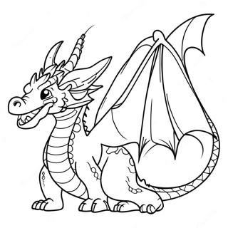 Fire Breathing Dragon Coloring Page 2831-2364